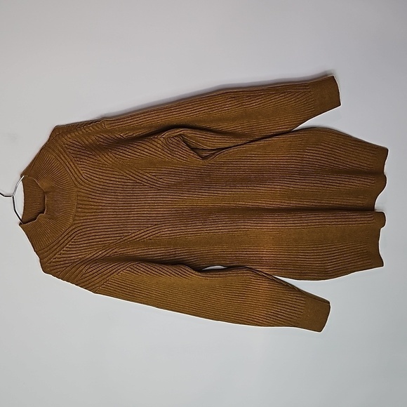 H&M large brown/tan extra long sweater - Picture 2 of 8